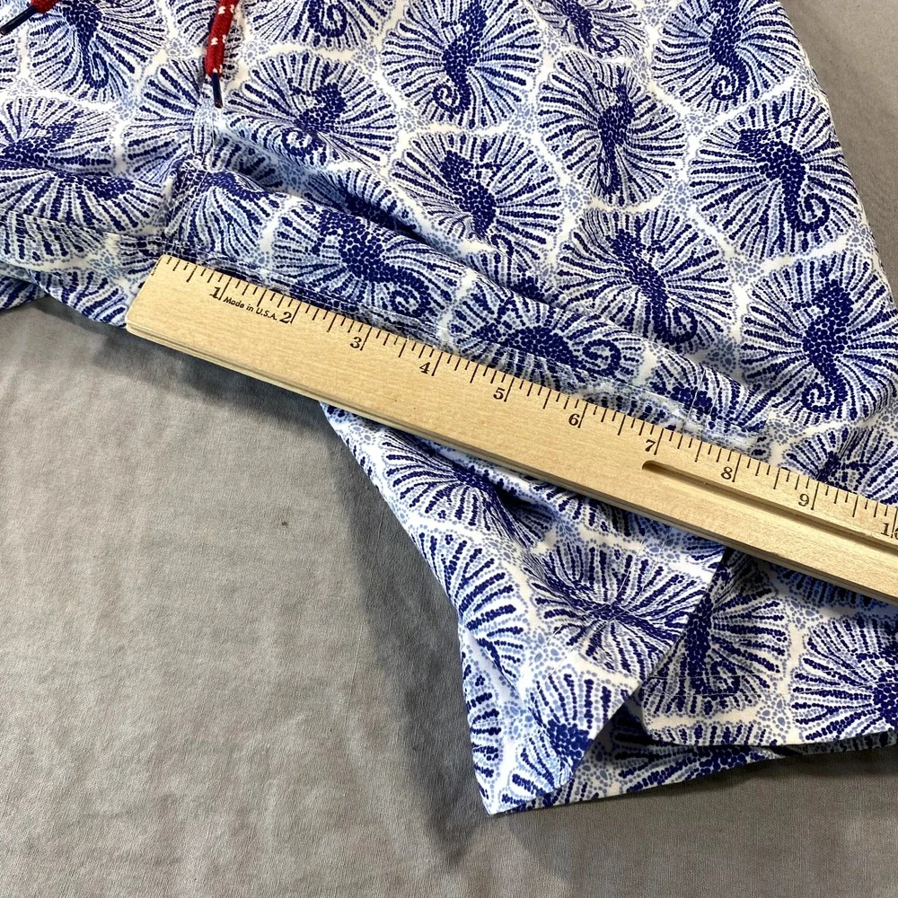 Nat Nast Swim Trunks Mens‎ Small Blue Seahorse Mesh Lined Shorts Bathing Suit